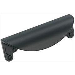 Inspirations 3 Inch Center to Center Flat Black Cabinet Cup Pull Inspirations 3 Inch Center to Center Flat Black Cabinet Cup Pull