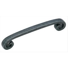 Swirl'Z 5-1/16 Inch Center to Center Wrought Iron Dark Cabinet Pull Swirl'Z 5-1/16 Inch Center to Center Wrought Iron Dark Cabinet Pull