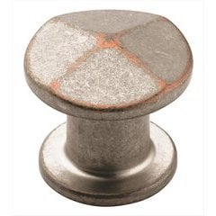 Vasari 1-3/16 Inch Diameter Weathered Nickel Copper Cabinet Knob Vasari 1-3/16 Inch Diameter Weathered Nickel Copper Cabinet Knob