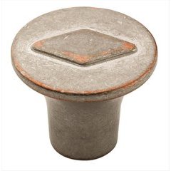 Vasari 1-3/16 Inch Diameter Weathered Nickel Copper Cabinet Knob Vasari 1-3/16 Inch Diameter Weathered Nickel Copper Cabinet Knob