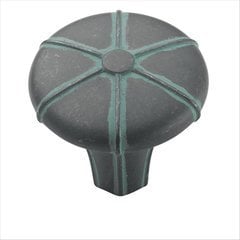 Angouri Knob 1-5/16 inch Diameter Viridian Slate Angouri Knob 1-5/16 inch Diameter Viridian Slate