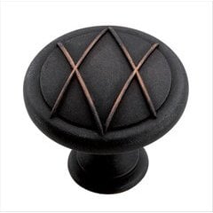 Lattice 1-1/8 Inch Diameter Dark Oiled Bronze Cabinet Knob Lattice 1-1/8 Inch Diameter Dark Oiled Bronze Cabinet Knob