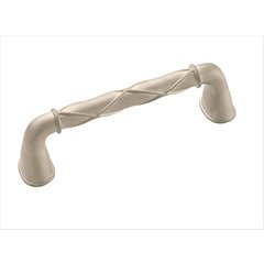Lattice 3-3/4 Inch Center to Center Satin Nickel Cabinet Pull Lattice 3-3/4 Inch Center to Center Satin Nickel Cabinet Pull