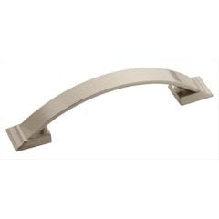 Candler 3-3/4 Inch Center to Center Satin Nickel Cabinet Pull Candler 3-3/4 Inch Center to Center Satin Nickel Cabinet Pull