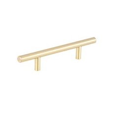 Contemporary 3-25/32 Inch Center to Center Bar Pulls with Satin Brass Finish Contemporary 3-25/32 Inch Center to Center Bar Pulls with Satin Brass Finish