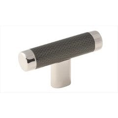 Esquire 2-5/8 Inch Diameter Polished Nickel/Gunmetal Cabinet Knob Esquire 2-5/8 Inch Diameter Polished Nickel/Gunmetal Cabinet Knob