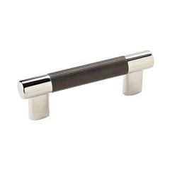 Esquire Pull 3 inch and 3-3/4 inch Center to Center Polished Nickel/Black Bronze Esquire Pull 3 inch and 3-3/4 inch Center to Center Polished Nickel/Black Bronze
