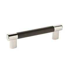 Esquire Pull 5-1/16 inch Center to Center Polished Nickel/Black Bronze Esquire Pull 5-1/16 inch Center to Center Polished Nickel/Black Bronze