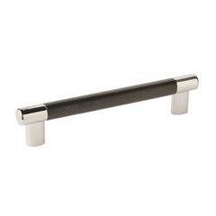 Esquire Pull 6-5/16 inch Center to Center Polished Nickel/Black Bronze Esquire Pull 6-5/16 inch Center to Center Polished Nickel/Black Bronze