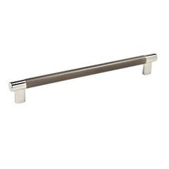 Esquire Pull 10-1/16 inch Center to Center Polished Nickel/Gunmetal Esquire Pull 10-1/16 inch Center to Center Polished Nickel/Gunmetal