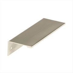 Edge Pulls 3-3/4 Inch Center to Center Satin Nickel Finger Pull Edge Pulls 3-3/4 Inch Center to Center Satin Nickel Finger Pull