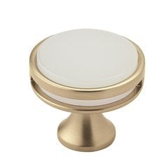 Oberon Knob 1-3/8 inch Diameter Golden Champagne/Frosted Acrylic Oberon Knob 1-3/8 inch Diameter Golden Champagne/Frosted Acrylic