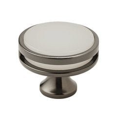 Oberon Knob 1-3/4 inch Diameter Gunmetal/Frosted Acrylic Oberon Knob 1-3/4 inch Diameter Gunmetal/Frosted Acrylic