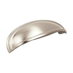 Ashby Cup Pull 4 inch and 3 inch Center to Center Satin Nickel Ashby Cup Pull 4 inch and 3 inch Center to Center Satin Nickel
