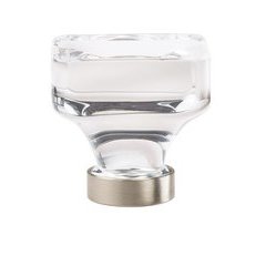 Glacio Knob 1-3/8 inch Diameter Clear Crystal/Satin Nickel Glacio Knob 1-3/8 inch Diameter Clear Crystal/Satin Nickel