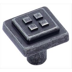 Forgings 1-1/8 Inch Diameter Wrought Iron Dark Cabinet Knob Forgings 1-1/8 Inch Diameter Wrought Iron Dark Cabinet Knob