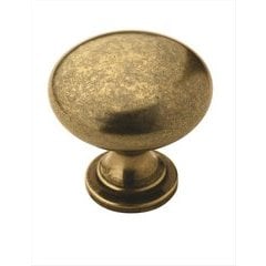 Allison Value Hardware 1-1/4 Inch Diameter Burnished Brass Cabinet Knob Allison Value Hardware 1-1/4 Inch Diameter Burnished Brass Cabinet Knob