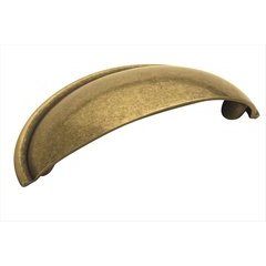 Allison Value Hardware 2-1/2 Inch Center to Center Burnished Brass Cabinet Cup Pull Allison Value Hardware 2-1/2 Inch Center to Center Burnished Brass Cabinet Cup Pull