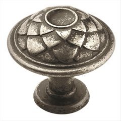 Padma 1-5/16 Inch Diameter Aged Pewter Cabinet Knob Padma 1-5/16 Inch Diameter Aged Pewter Cabinet Knob