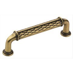 Padma 3-3/4 Inch Center to Center Distressed Brass Cabinet Pull Padma 3-3/4 Inch Center to Center Distressed Brass Cabinet Pull