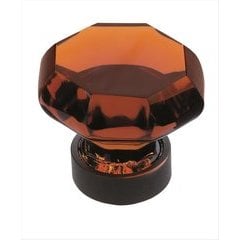 Traditional Classics 1-1/4 Inch Diameter Amber Glass/Oil Rubbed Bronze Cabinet Knob Traditional Classics 1-1/4 Inch Diameter Amber Glass/Oil Rubbed Bronze Cabinet Knob