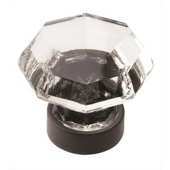 Traditional Classics 1-1/4 Inch Diameter Crystal/Black Bronze Cabinet Knob Traditional Classics 1-1/4 Inch Diameter Crystal/Black Bronze Cabinet Knob