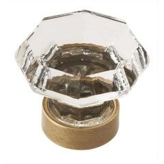 Traditional Classics 1-1/4 Inch Diameter Crystal/Gilded Bronze Cabinet Knob Traditional Classics 1-1/4 Inch Diameter Crystal/Gilded Bronze Cabinet Knob