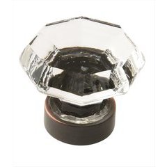 Traditional Classics 1-1/4 Inch Diameter Crystal/Oil Rubbed Bronze Cabinet Knob Traditional Classics 1-1/4 Inch Diameter Crystal/Oil Rubbed Bronze Cabinet Knob