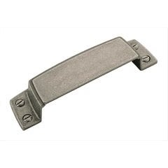 Highland Ridge 3-1/2 Inch Center to Center Aged Pewter Cabinet Cup Pull Highland Ridge 3-1/2 Inch Center to Center Aged Pewter Cabinet Cup Pull