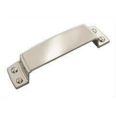 Highland Ridge 3-1/2 Inch Center to Center Polished Nickel Cabinet Cup Pull Highland Ridge 3-1/2 Inch Center to Center Polished Nickel Cabinet Cup Pull