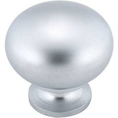 Contemporary 1-1/4 Inch Diameter Knobs with Matte Chrome Finish Contemporary 1-1/4 Inch Diameter Knobs with Matte Chrome Finish