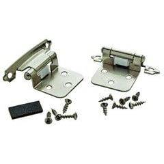 Variable Overlay Hinge 1-13/16 Inch Width - Polished Chrome - Pair Variable Overlay Hinge 1-13/16 Inch Width - Polished Chrome - Pair
