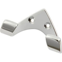 2.75 Inch Length, 1.25 Inch Projection Double Coat Hook - Chrome 2.75 Inch Length, 1.25 Inch Projection Double Coat Hook - Chrome
