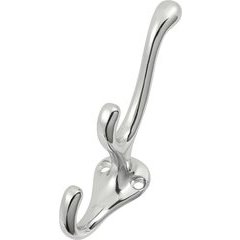 4 Inch Length Triple Coat Hook - Chrome 4 Inch Length Triple Coat Hook - Chrome