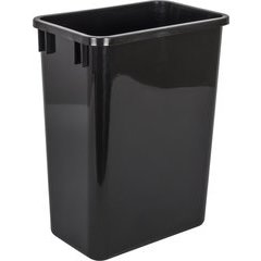 35 Quart Plastic Waste Container - Black 35 Quart Plastic Waste Container - Black