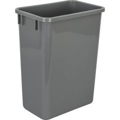 35 Quart Plastic Waste Container - Grey 35 Quart Plastic Waste Container - Grey