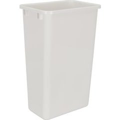 50 Quart Plastic Waste Container - White 50 Quart Plastic Waste Container - White