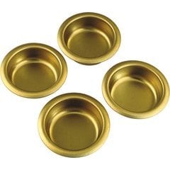 Builders Hardware 1 Inch Diameter Finger Polished Brass Cabinet Pull - Pack of 4 Builders Hardware 1 Inch Diameter Finger Polished Brass Cabinet Pull - Pack of 4