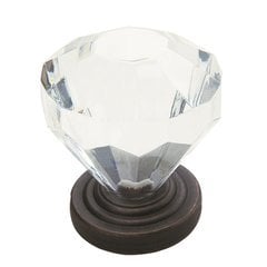 Traditional Classics 1-1/4 Inch Diameter Crystal/Oil Rubbed Bronze Cabinet Knob Traditional Classics 1-1/4 Inch Diameter Crystal/Oil Rubbed Bronze Cabinet Knob