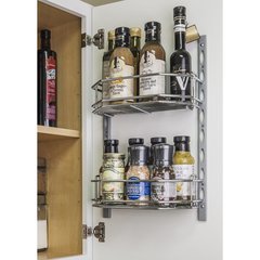 6 Inch Deep Door Mounted Tray System Kit - Polished Chrome 6 Inch Deep Door Mounted Tray System Kit - Polished Chrome