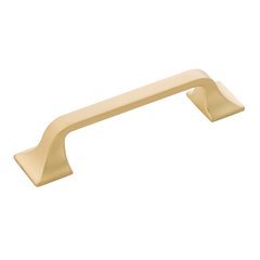Forge 96 Millimeter Center to Center Brushed Golden Brass Cabinet Pull Forge 96 Millimeter Center to Center Brushed Golden Brass Cabinet Pull