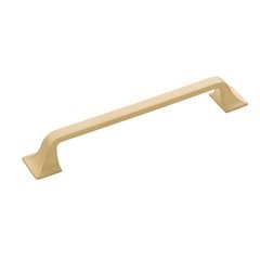 Forge 160 Millimeter Center to Center Brushed Golden Brass Cabinet Pull Forge 160 Millimeter Center to Center Brushed Golden Brass Cabinet Pull