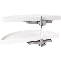38 Inch Half-Moon Lazy Susan Set with White Plastic Trays 38 Inch Half-Moon Lazy Susan Set with White Plastic Trays