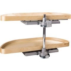 32 Inch Half-Moon Lazy Susan Set with Wood Trays 32 Inch Half-Moon Lazy Susan Set with Wood Trays