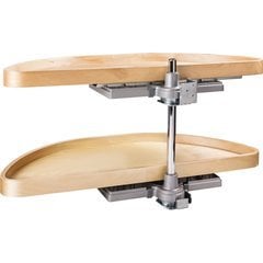 35 Inch Half-Moon Lazy Susan Set with Wood Trays 35 Inch Half-Moon Lazy Susan Set with Wood Trays
