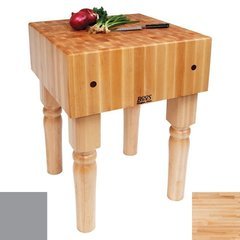 30 Inch x 24 Inch x 10 Inch AB Butcher Block with Slate Gray Base Color - Maple Top 30 Inch x 24 Inch x 10 Inch AB Butcher Block with Slate Gray Base Color - Maple Top