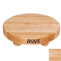 12 Inch Diameter Round Cutting Board with Bun Feet - Maple 12 Inch Diameter Round Cutting Board with Bun Feet - Maple