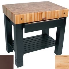 36 Inch x 24 Inch x 5 Inch Homestead Butcher Block with French Roast Base Color - Maple Top 36 Inch x 24 Inch x 5 Inch Homestead Butcher Block with French Roast Base Color - Maple Top