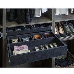 5 Compartment Felt Jewelry Organizer Drawer Kit - Black 5 Compartment Felt Jewelry Organizer Drawer Kit - Black