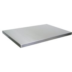 120 Inch x 48 Inch x 1-1/2 Inch Kitchen Countertop with No Backsplash - Stainless Steel 120 Inch x 48 Inch x 1-1/2 Inch Kitchen Countertop with No Backsplash - Stainless Steel